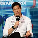 MIAMI, FLORIDA - MAY 07: Mercedes GP Executive Director Toto Wolff talks in the Team Principals Press Conference prior to final practice ahead of the F1 Grand Prix of Miami at the Miami International Autodrome on May 07, 2022 in Miami, Florida. (Photo by Clive Mason/Getty Images)