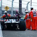 MIAMI, FLORIDA - MAY 07: Esteban Ocon of France and Alpine F1 walks from his car after a crash during final practice ahead of the F1 Grand Prix of Miami at the Miami International Autodrome on May 07, 2022 in Miami, Florida. (Photo by Jared C. Tilton/Getty Images)