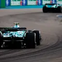 MIAMI, FLORIDA - MAY 08: Sebastian Vettel of Germany driving the (5) Aston Martin AMR22 Mercedes on track during the F1 Grand Prix of Miami at the Miami International Autodrome on May 08, 2022 in Miami, Florida. (Photo by Jared C. Tilton/Getty Images)