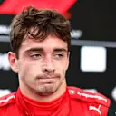 MIAMI, FLORIDA - MAY 08: Second placed Charles Leclerc of Monaco and Ferrari looks on in parc ferme during the F1 Grand Prix of Miami at the Miami International Autodrome on May 08, 2022 in Miami, Florida. (Photo by Jared C. Tilton/Getty Images)