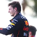 MIAMI, FLORIDA - MAY 08: Race winner Max Verstappen of the Netherlands and Oracle Red Bull Racing celebrates on the podium during the F1 Grand Prix of Miami at the Miami International Autodrome on May 08, 2022 in Miami, Florida. (Photo by Dan Istitene - Formula 1/Formula 1 via Getty Images)