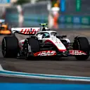 MIAMI, FLORIDA - MAY 08: Mick Schumacher of Germany driving the (47) Haas F1 VF-22 Ferrari on track during the F1 Grand Prix of Miami at the Miami International Autodrome on May 08, 2022 in Miami, Florida. (Photo by Chris Graythen/Getty Images)