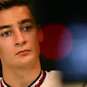 MONTE-CARLO, MONACO - MAY 27: George Russell of Great Britain and Mercedes talks in the Drivers Press Conference prior to practice ahead of the F1 Grand Prix of Monaco at Circuit de Monaco on May 27, 2022 in Monte-Carlo, Monaco. (Photo by Clive Mason/Getty Images)