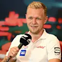 MONTE-CARLO, MONACO - MAY 27: Kevin Magnussen of Denmark and Haas F1 talks in the Drivers Press Conference prior to practice ahead of the F1 Grand Prix of Monaco at Circuit de Monaco on May 27, 2022 in Monte-Carlo, Monaco. (Photo by Clive Mason/Getty Images)