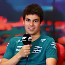 MONTE-CARLO, MONACO - MAY 27: Lance Stroll of Canada and Aston Martin F1 Team talks in the Drivers Press Conference prior to practice ahead of the F1 Grand Prix of Monaco at Circuit de Monaco on May 27, 2022 in Monte-Carlo, Monaco. (Photo by Dan Istitene/Getty Images)