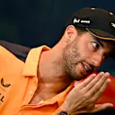 MONTE-CARLO, MONACO - MAY 27: Daniel Ricciardo of Australia and McLaren talks in the Drivers Press Conference prior to practice ahead of the F1 Grand Prix of Monaco at Circuit de Monaco on May 27, 2022 in Monte-Carlo, Monaco. (Photo by Clive Mason/Getty Images)