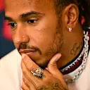 MONTE-CARLO, MONACO - MAY 27: Lewis Hamilton of Great Britain and Mercedes looks on in the Drivers Press Conference prior to practice ahead of the F1 Grand Prix of Monaco at Circuit de Monaco on May 27, 2022 in Monte-Carlo, Monaco. (Photo by Clive Mason/Getty Images)