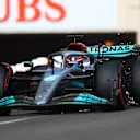MONTE-CARLO, MONACO - MAY 28: George Russell of Great Britain driving the (63) Mercedes AMG Petronas F1 Team Mercedes W13 during qualifying ahead of the F1 Grand Prix of Monaco at Circuit de Monaco on May 28, 2022 in Monte-Carlo, Monaco. (Photo by Eric Alonso/Getty Images)