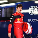 MONTE-CARLO, MONACO - MAY 28: Pole position qualifier Charles Leclerc of Monaco and Ferrari looks on in parc ferme during qualifying ahead of the F1 Grand Prix of Monaco at Circuit de Monaco on May 28, 2022 in Monte-Carlo, Monaco. (Photo by Dan Istitene - Formula 1/Formula 1 via Getty Images)
