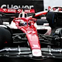 MONTE-CARLO, MONACO - MAY 29: Valtteri Bottas of Finland driving the (77) Alfa Romeo F1 C42 Ferrari leads Kevin Magnussen of Denmark driving the (20) Haas F1 VF-22 Ferrari during the F1 Grand Prix of Monaco at Circuit de Monaco on May 29, 2022 in Monte-Carlo, Monaco. (Photo by Eric Alonso/Getty Images)
