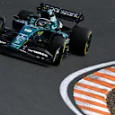 ZANDVOORT, NETHERLANDS - SEPTEMBER 02: Lance Stroll of Canada driving the (18) Aston Martin AMR22 Mercedes on track during practice ahead of the F1 Grand Prix of The Netherlands at Circuit Zandvoort on September 02, 2022 in Zandvoort, Netherlands. (Photo by Dan Mullan/Getty Images)