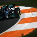 ZANDVOORT, NETHERLANDS - SEPTEMBER 02: George Russell of Great Britain driving the (63) Mercedes AMG Petronas F1 Team W13 on track during practice ahead of the F1 Grand Prix of The Netherlands at Circuit Zandvoort on September 02, 2022 in Zandvoort, Netherlands. (Photo by Clive Mason/Getty Images)