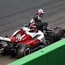 ZANDVOORT, NETHERLANDS - SEPTEMBER 04: Valtteri Bottas of Finland and Alfa Romeo F1 climbs out of their car after stopping on track during the F1 Grand Prix of The Netherlands at Circuit Zandvoort on September 04, 2022 in Zandvoort, Netherlands. (Photo by Lars Baron - Formula 1/Formula 1 via Getty Images)