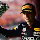 ZANDVOORT, NETHERLANDS - SEPTEMBER 04: Race winner Max Verstappen of the Netherlands and Oracle Red Bull Racing celebrates on the podium during the F1 Grand Prix of The Netherlands at Circuit Zandvoort on September 04, 2022 in Zandvoort, Netherlands. (Photo by Mario Renzi - Formula 1/Formula 1 via Getty Images)