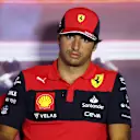 ZANDVOORT, NETHERLANDS - SEPTEMBER 01: Carlos Sainz of Spain and Ferrari attends the Drivers Press Conference during previews ahead of the F1 Grand Prix of The Netherlands at Circuit Zandvoort on September 01, 2022 in Zandvoort, Netherlands. (Photo by Lars Baron/Getty Images)
