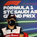 JEDDAH, SAUDI ARABIA - MARCH 25: Valtteri Bottas of Finland and Alfa Romeo F1 looks on in the Drivers Press Conference before practice ahead of the F1 Grand Prix of Saudi Arabia at the Jeddah Corniche Circuit on March 25, 2022 in Jeddah, Saudi Arabia. (Photo by Clive Mason/Getty Images)