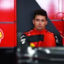 JEDDAH, SAUDI ARABIA - MARCH 25: Charles Leclerc of Monaco and Ferrari prepares to drive in the garage during practice ahead of the F1 Grand Prix of Saudi Arabia at the Jeddah Corniche Circuit on March 25, 2022 in Jeddah, Saudi Arabia. (Photo by Lars Baron/Getty Images)