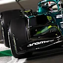 JEDDAH, SAUDI ARABIA - MARCH 25: Nico Hulkenberg of Germany driving the (27) Aston Martin AMR22 Mercedes on track during practice ahead of the F1 Grand Prix of Saudi Arabia at the Jeddah Corniche Circuit on March 25, 2022 in Jeddah, Saudi Arabia. (Photo by Clive Rose - Formula 1/Formula 1 via Getty Images)