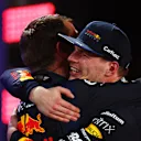 JEDDAH, SAUDI ARABIA - MARCH 27: Race winner Max Verstappen of the Netherlands and Oracle Red Bull Racing celebrates in parc ferme during the F1 Grand Prix of Saudi Arabia at the Jeddah Corniche Circuit on March 27, 2022 in Jeddah, Saudi Arabia. (Photo by Lars Baron/Getty Images)