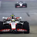 SINGAPORE, SINGAPORE - SEPTEMBER 30: Mick Schumacher of Germany driving the (47) Haas F1 VF-22 Ferrari on track during practice ahead of the F1 Grand Prix of Singapore at Marina Bay Street Circuit on September 30, 2022 in Singapore, Singapore. (Photo by Bryn Lennon - Formula 1/Formula 1 via Getty Images)