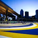 SINGAPORE, SINGAPORE - SEPTEMBER 30: Esteban Ocon of France driving the (31) Alpine F1 A522 Renault on track during practice ahead of the F1 Grand Prix of Singapore at Marina Bay Street Circuit on September 30, 2022 in Singapore, Singapore. (Photo by Clive Rose/Getty Images,)