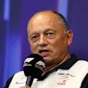SINGAPORE, SINGAPORE - OCTOBER 01: Alfa Romeo Racing Team Principal Frederic Vasseur talks in the team principal's press conference before final practice ahead of the F1 Grand Prix of Singapore at Marina Bay Street Circuit on October 01, 2022 in Singapore, Singapore. (Photo by Clive Rose/Getty Images,)