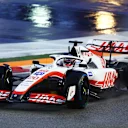 SINGAPORE, SINGAPORE - OCTOBER 01: Kevin Magnussen of Denmark driving the (20) Haas F1 VF-22 Ferrari on track during final practice ahead of the F1 Grand Prix of Singapore at Marina Bay Street Circuit on October 01, 2022 in Singapore, Singapore. (Photo by Bryn Lennon - Formula 1/Formula 1 via Getty Images)
