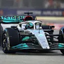 SINGAPORE, SINGAPORE - OCTOBER 01: George Russell of Great Britain driving the (63) Mercedes AMG Petronas F1 Team W13 on track during final practice ahead of the F1 Grand Prix of Singapore at Marina Bay Street Circuit on October 01, 2022 in Singapore, Singapore. (Photo by Bryn Lennon - Formula 1/Formula 1 via Getty Images)