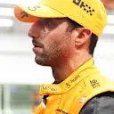 SINGAPORE, SINGAPORE - OCTOBER 01: Seventeenth placed qualifier Daniel Ricciardo of Australia and McLaren is weighed in the FIA garage during qualifying ahead of the F1 Grand Prix of Singapore at Marina Bay Street Circuit on October 01, 2022 in Singapore, Singapore. (Photo by Dan Istitene - Formula 1/Formula 1 via Getty Images)