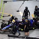 SINGAPORE, SINGAPORE - OCTOBER 02: Nicholas Latifi of Canada driving the (6) Williams FW44 Mercedes retires from the race during the F1 Grand Prix of Singapore at Marina Bay Street Circuit on October 02, 2022 in Singapore, Singapore. (Photo by Bryn Lennon - Formula 1/Formula 1 via Getty Images)
