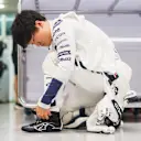 SINGAPORE, SINGAPORE - OCTOBER 02: Yuki Tsunoda of Scuderia AlphaTauri and Japan  during the F1 Grand Prix of Singapore at Marina Bay Street Circuit on October 02, 2022 in Singapore, Singapore. (Photo by Peter Fox/Getty Images,)