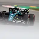 BARCELONA, SPAIN - MAY 20: Sebastian Vettel of Germany driving the (5) Aston Martin AMR22 Mercedes on track during practice ahead of the F1 Grand Prix of Spain at Circuit de Barcelona-Catalunya on May 20, 2022 in Barcelona, Spain. (Photo by Dan Istitene - Formula 1/Formula 1 via Getty Images)