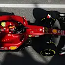 BARCELONA, SPAIN - MAY 20: Carlos Sainz of Spain driving (55) the Ferrari F1-75  during practice ahead of the F1 Grand Prix of Spain at Circuit de Barcelona-Catalunya on May 20, 2022 in Barcelona, Spain. (Photo by Bryn Lennon - Formula 1/Formula 1 via Getty Images)
