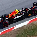 BARCELONA, SPAIN - MAY 20: Sergio Perez of Mexico driving the (11) Oracle Red Bull Racing RB18 on track during practice ahead of the F1 Grand Prix of Spain at Circuit de Barcelona-Catalunya on May 20, 2022 in Barcelona, Spain. (Photo by Dan Istitene - Formula 1/Formula 1 via Getty Images)