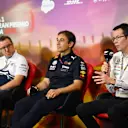 BARCELONA, SPAIN - MAY 21: Mike Elliott, Technical Director of Mercedes, talks in the Team Principals Press Conference prior to practice ahead of the F1 Grand Prix of Spain at Circuit de Barcelona-Catalunya on May 21, 2022 in Barcelona, Spain. (Photo by Clive Mason/Getty Images)
