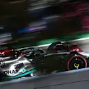 BARCELONA, SPAIN - MAY 21: George Russell of Great Britain driving the (63) Mercedes AMG Petronas F1 Team W13 on track during qualifying ahead of the F1 Grand Prix of Spain at Circuit de Barcelona-Catalunya on May 21, 2022 in Barcelona, Spain. (Photo by Clive Mason/Getty Images)