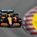 BARCELONA, SPAIN - MAY 21: Lando Norris of Great Britain driving the (4) McLaren MCL36 Mercedes on track during qualifying ahead of the F1 Grand Prix of Spain at Circuit de Barcelona-Catalunya on May 21, 2022 in Barcelona, Spain. (Photo by Lars Baron/Getty Images)
