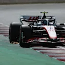 BARCELONA, SPAIN - MAY 21: Mick Schumacher of Germany driving the (47) Haas F1 VF-22 Ferrari on track during qualifying ahead of the F1 Grand Prix of Spain at Circuit de Barcelona-Catalunya on May 21, 2022 in Barcelona, Spain. (Photo by Bryn Lennon - Formula 1/Formula 1 via Getty Images)