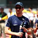 BARCELONA, SPAIN - MAY 22: Nicholas Latifi of Canada and Williams looks on from the drivers parade prior to the F1 Grand Prix of Spain at Circuit de Barcelona-Catalunya on May 22, 2022 in Barcelona, Spain. (Photo by Lars Baron/Getty Images)