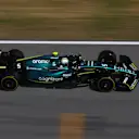 BARCELONA, SPAIN - MAY 22: Sebastian Vettel of Germany driving the (5) Aston Martin AMR22 Mercedes on track during the F1 Grand Prix of Spain at Circuit de Barcelona-Catalunya on May 22, 2022 in Barcelona, Spain. (Photo by Lars Baron/Getty Images)