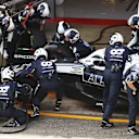 BARCELONA, SPAIN - MAY 22: Pierre Gasly of France driving the (10) Scuderia AlphaTauri AT03 makes a pitstop during the F1 Grand Prix of Spain at Circuit de Barcelona-Catalunya on May 22, 2022 in Barcelona, Spain. (Photo by Dan Istitene - Formula 1/Formula 1 via Getty Images)