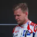 BARCELONA, SPAIN - MAY 22: 17th placed Kevin Magnussen of Denmark and Haas F1 walks in parc ferme during the F1 Grand Prix of Spain at Circuit de Barcelona-Catalunya on May 22, 2022 in Barcelona, Spain. (Photo by Bryn Lennon - Formula 1/Formula 1 via Getty Images)
