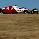 AUSTIN, TEXAS - OCTOBER 21: Theo Pourchaire of France driving the (98) Alfa Romeo F1 C42 Ferrari on track during practice ahead of the F1 Grand Prix of USA at Circuit of The Americas on October 21, 2022 in Austin, Texas. (Photo by Jared C. Tilton/Getty Images)