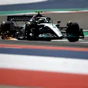 AUSTIN, TEXAS - OCTOBER 21: Lewis Hamilton of Great Britain driving the (44) Mercedes AMG Petronas F1 Team W13 on track during practice ahead of the F1 Grand Prix of USA at Circuit of The Americas on October 21, 2022 in Austin, Texas. (Photo by Jared C. Tilton/Getty Images)