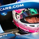 AUSTIN, TEXAS - OCTOBER 21: Fernando Alonso of Spain and Alpine F1 prepares to drive in the garage during practice ahead of the F1 Grand Prix of USA at Circuit of The Americas on October 21, 2022 in Austin, Texas. (Photo by Chris Graythen/Getty Images)
