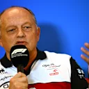 AUSTIN, TEXAS - OCTOBER 22: Alfa Romeo Racing Team Principal Frederic Vasseur attends the Team Principals Press Conference prior to final practice ahead of the F1 Grand Prix of USA at Circuit of The Americas on October 22, 2022 in Austin, Texas. (Photo by Clive Mason/Getty Images)