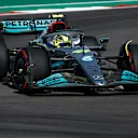 AUSTIN, TEXAS - OCTOBER 22: Lewis Hamilton of Great Britain driving the (44) Mercedes AMG Petronas F1 Team W13 on track during final practice ahead of the F1 Grand Prix of USA at Circuit of The Americas on October 22, 2022 in Austin, Texas. (Photo by Chris Graythen/Getty Images)