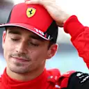 AUSTIN, TEXAS - OCTOBER 22: Second placed qualifier Charles Leclerc of Monaco and Ferrari looks on in parc ferme during qualifying ahead of the F1 Grand Prix of USA at Circuit of The Americas on October 22, 2022 in Austin, Texas. (Photo by Dan Istitene - Formula 1/Formula 1 via Getty Images)