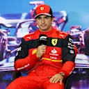 AUSTIN, TEXAS - OCTOBER 22: Pole position qualifier Carlos Sainz of Spain and Ferrari attends the press conference after qualifying ahead of the F1 Grand Prix of USA at Circuit of The Americas on October 22, 2022 in Austin, Texas. (Photo by Jared C. Tilton/Getty Images)