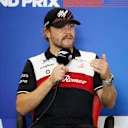 AUSTIN, TEXAS - OCTOBER 20: Valtteri Bottas of Finland and Alfa Romeo F1 talks in the Drivers Press Conference during previews ahead of the F1 Grand Prix of USA at Circuit of The Americas on October 20, 2022 in Austin, Texas. (Photo by Jared C. Tilton/Getty Images)